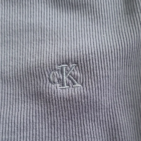 Calvin Klein Light Blue Ribbed Tank Top - Picture 2 of 8